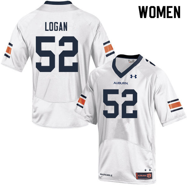 Auburn Tigers Women's Russ Logan #52 White Under Armour Stitched College 2019 NCAA Authentic Football Jersey BDJ5674AA